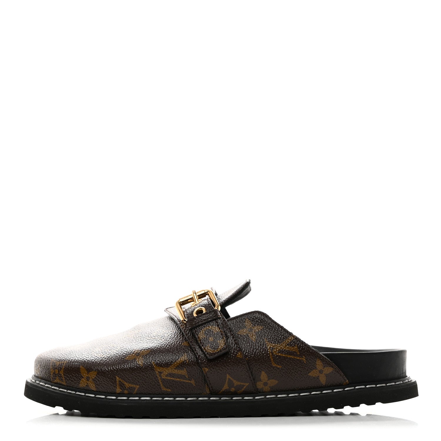 Louis Vuitton Patent Monogram Womens Cosy Flat Comfort Clog Mules 40 Brown 1 of 9