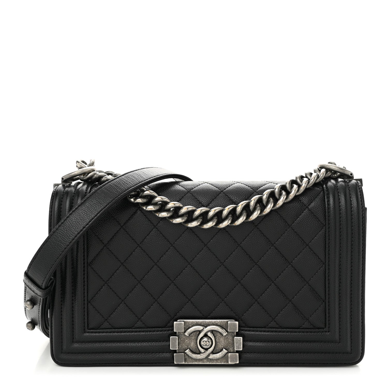 Chanel Caviar Quilted Medium Boy Flap Black 1 of 11