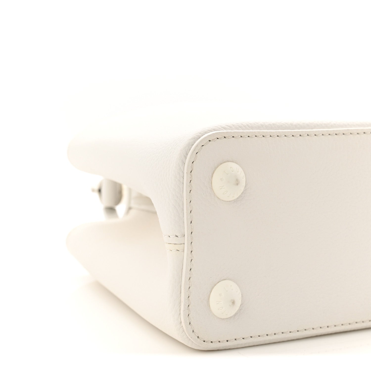 Louis Vuitton Taurillon Capucines East West MM Optic White 8 of 9