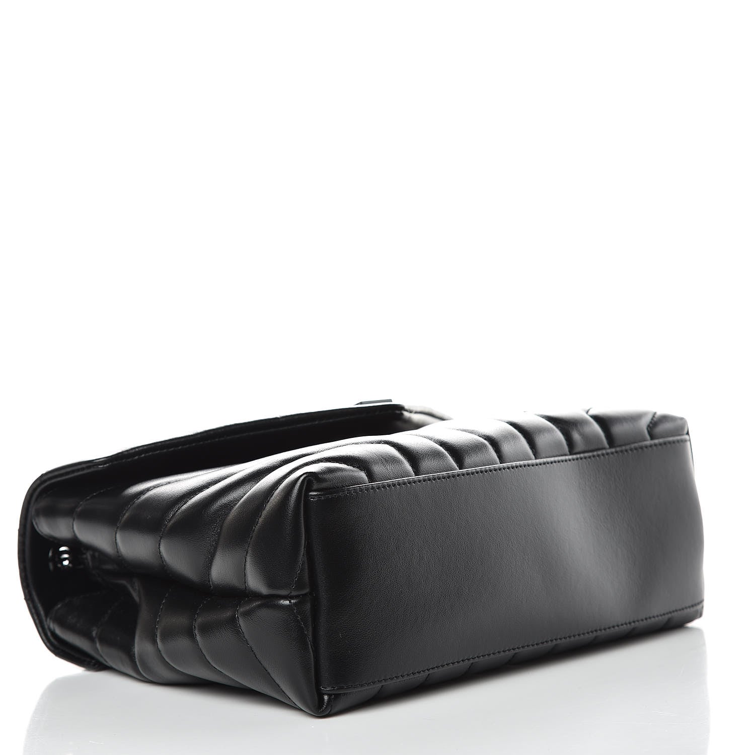 Saint Laurent Calfskin Y Quilted Monogram Small Loulou Chain Satchel Black 4 of 9