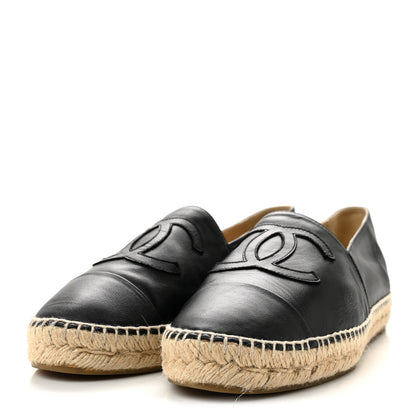 Chanel Lambskin CC Espadrilles 41 Black 4 of 11
