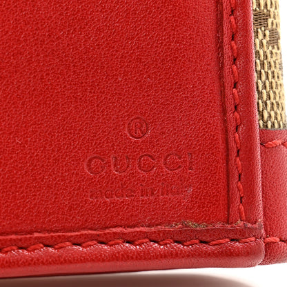 Gucci Monogram Script Continental Wallet Red 6 of 10