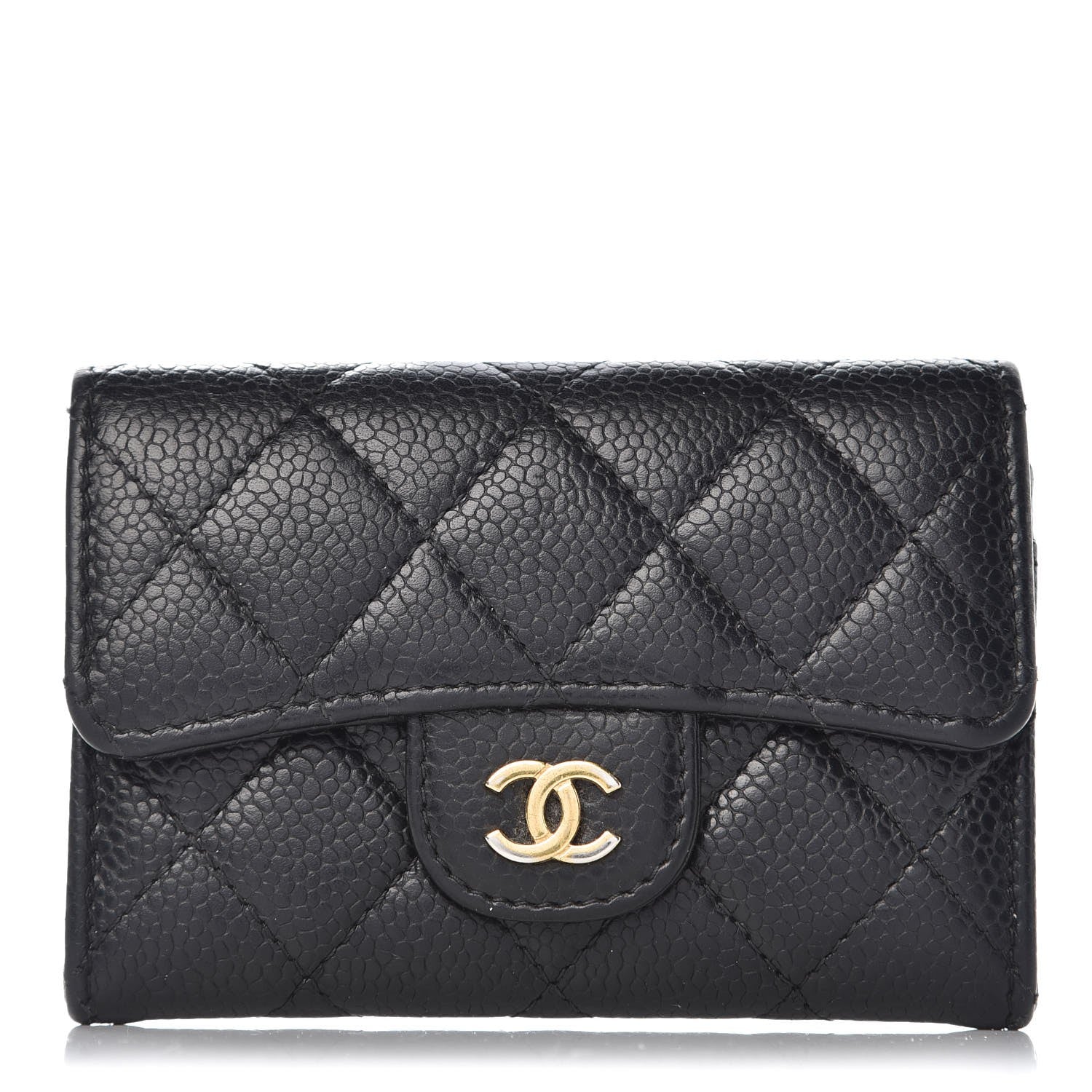 Chanel Caviar Quilted Flap Card Holder Black 1 of 10
