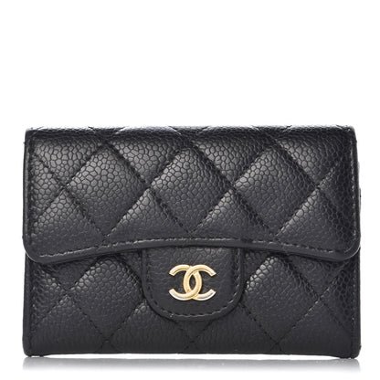 Chanel Caviar Quilted Flap Card Holder Black 1 of 10