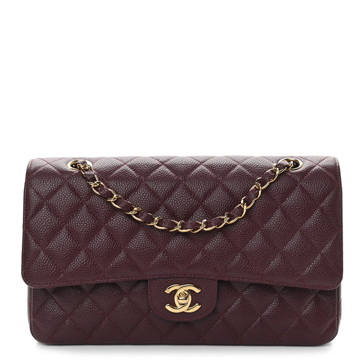 Chanel Caviar Quilted Medium Double Flap Burgundy 1 of 9