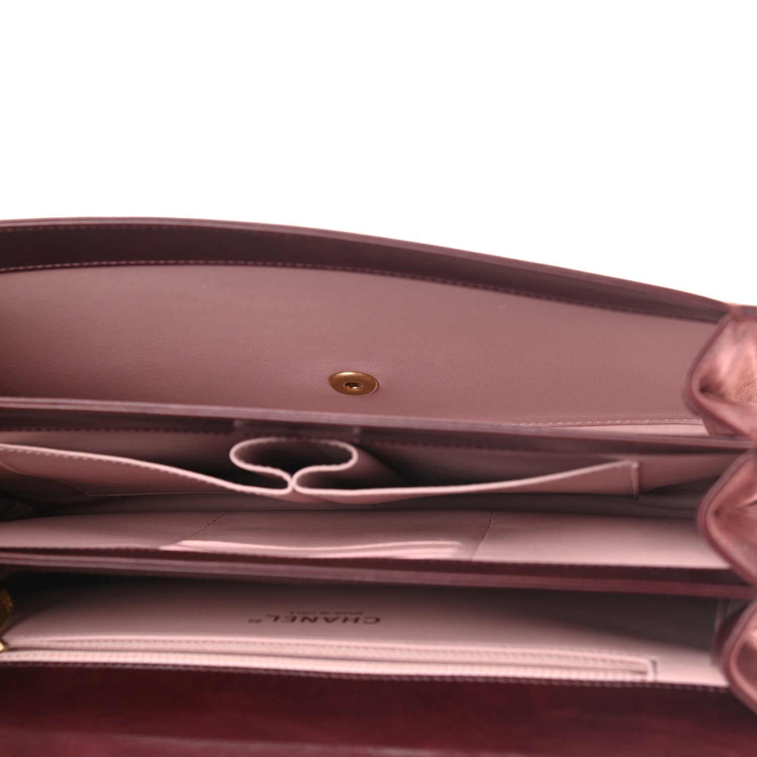 Chanel Calfskin Quilted Straight Lined Flap Burgundy 5 of 10