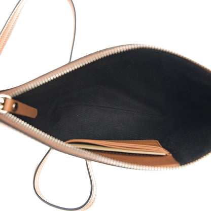 Burberry Mega Check Peyton Crossbody Clutch Bag Saddle Brown 4 of 10