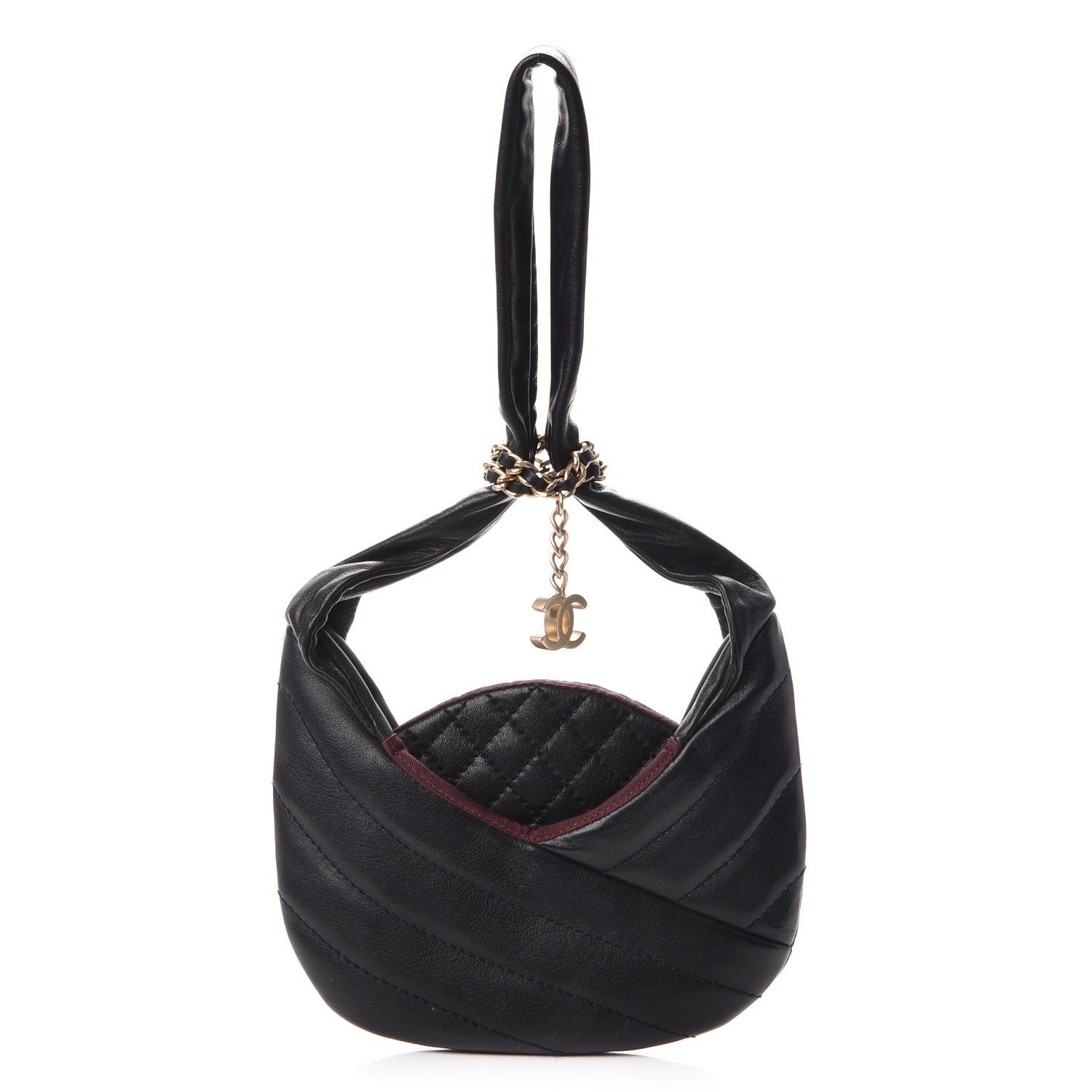 Chanel Calfskin Quilted Small Chain Evening Bag Black 1 of 7