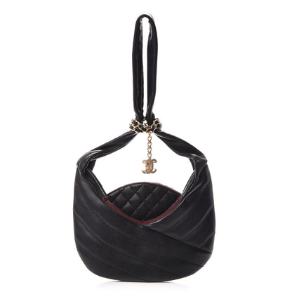 Chanel Calfskin Quilted Small Chain Evening Bag Black 1 of 7