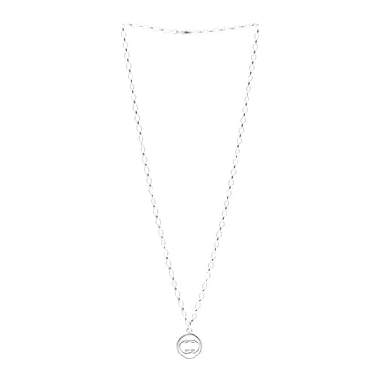 Gucci Sterling Silver Interlocking Circle GG Pendant Necklace 3 of 5