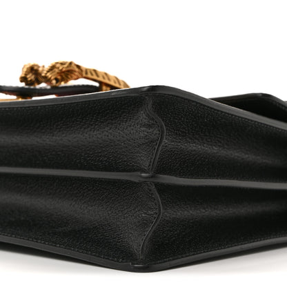Gucci Calfskin Web Floral Embroidered Medium Dionysus Shoulder Bag Black 10 of 13