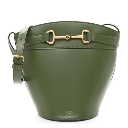 Celine Calfskin Crecy Bucket Bag Green 1 of 10