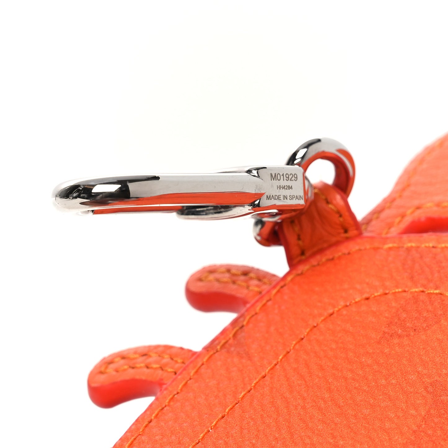 Monogram Crab Bag Charm Orange