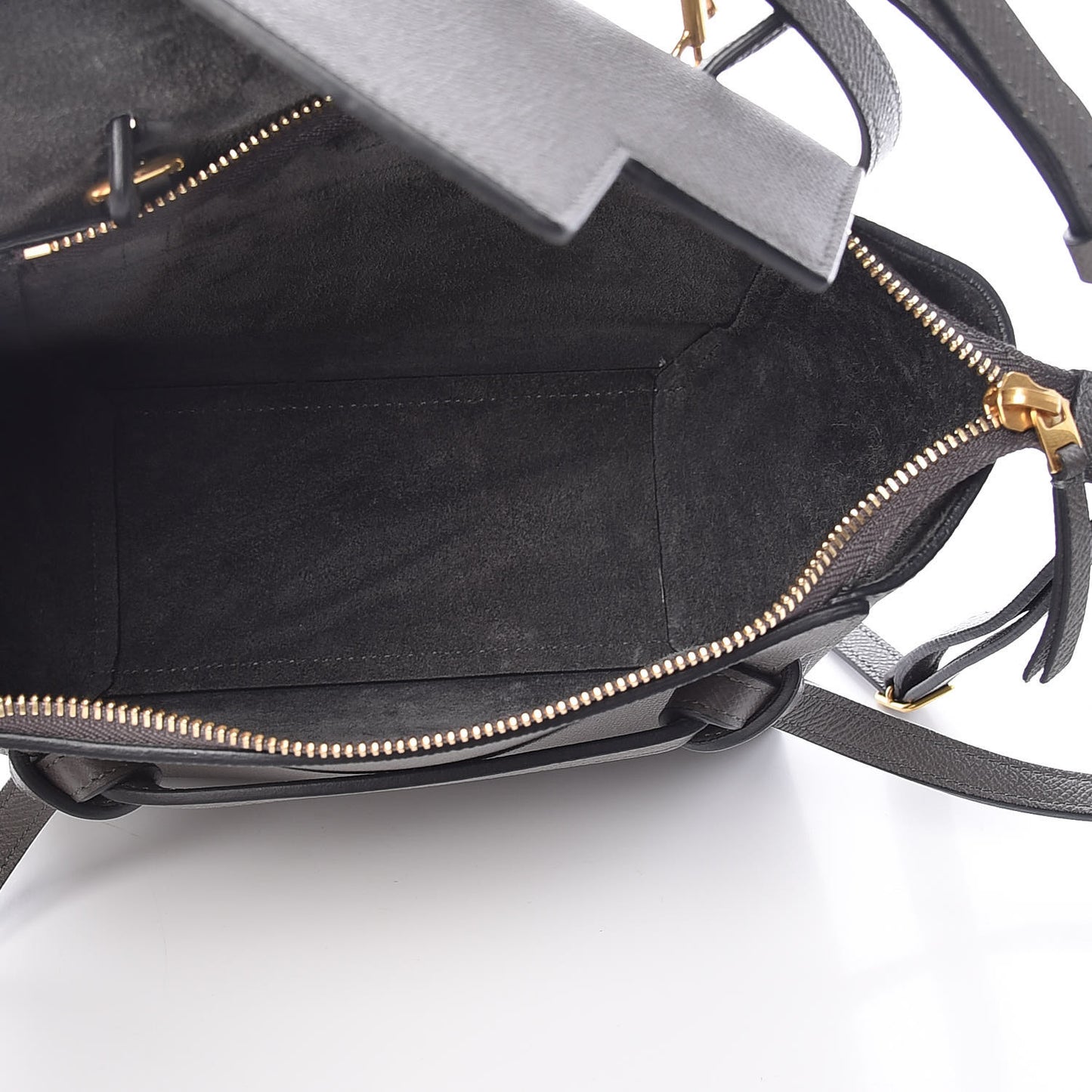 Grained Calfskin Nano Belt Bag Grey