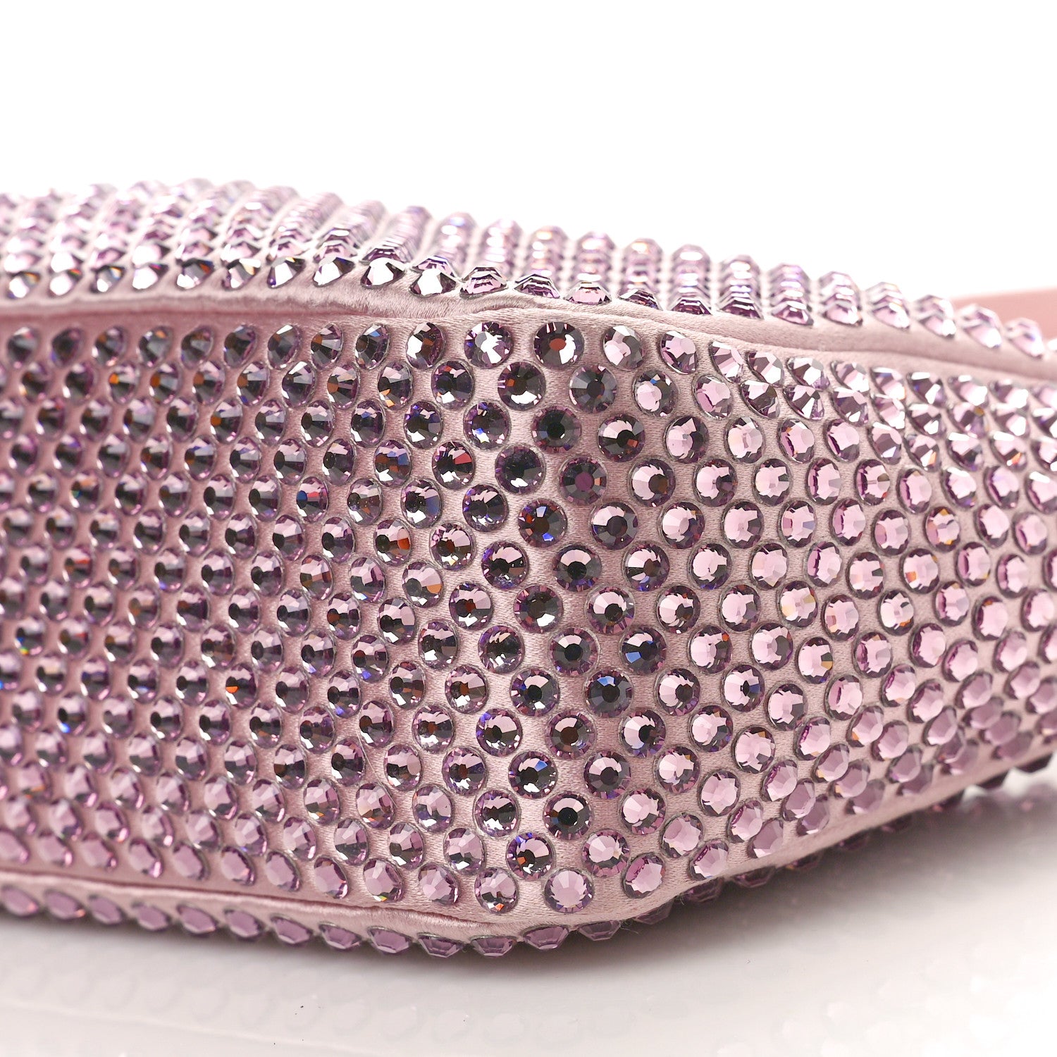 Prada Satin Crystal Mini Re-Edition 2000 Bag Alabastro 11 of 11