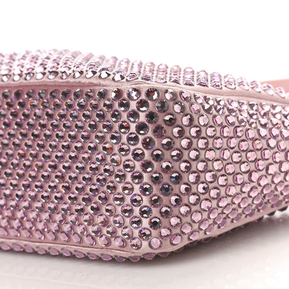 Prada Satin Crystal Mini Re-Edition 2000 Bag Alabastro 11 of 11