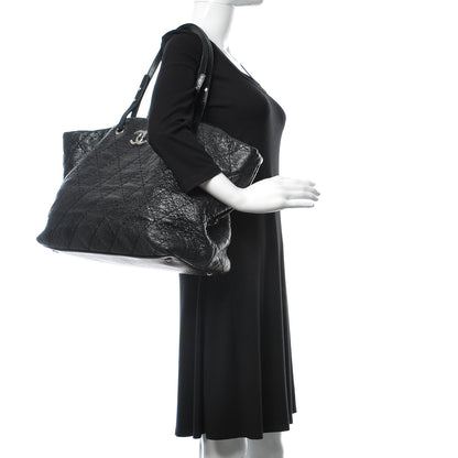 Chanel Glazed Calfskin XL On The Road Tote Black 2 of 10