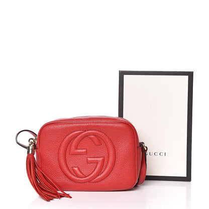 Gucci Pebbled Calfskin Small Soho Disco Bag Tabasco Red 10 of 10