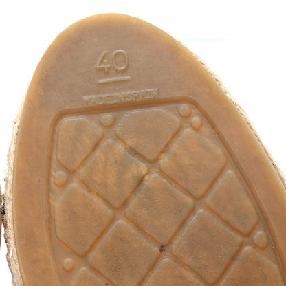 Chanel Fabric Patent CC Espadrilles 40 Multicolor Black 7 of 9
