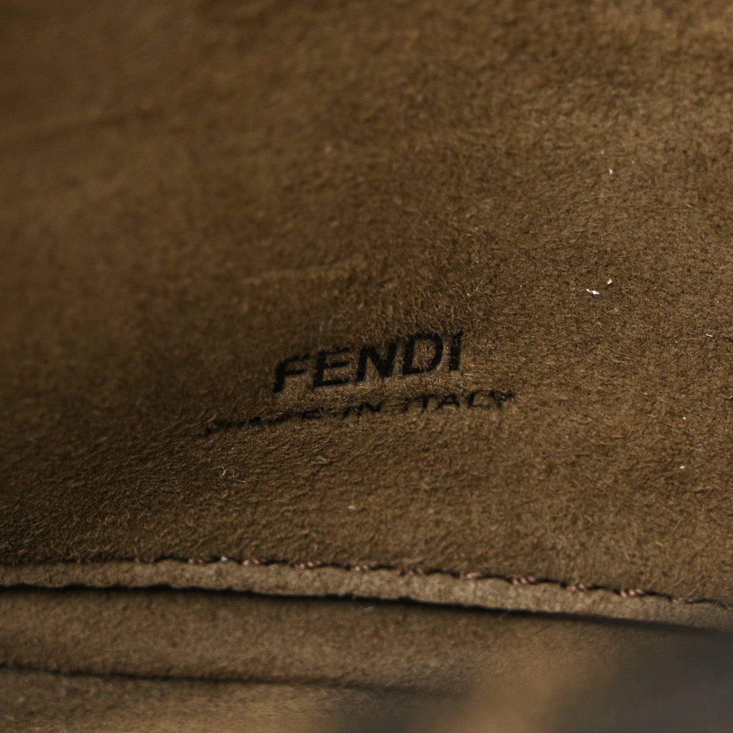 Fendi Fabric Jacquard FF 1974 Phone Baguette Tobacco Moro 6 of 10