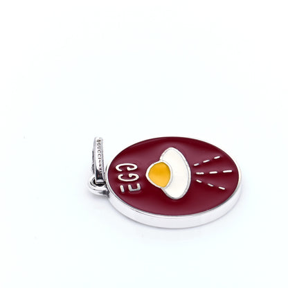 Gucci Sterling Silver Enamel GucciGhost UFO Egg Charm Pendant 4 of 6