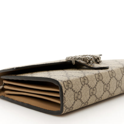 Gucci GG Supreme Monogram Mini Dionysus Chain Wallet Beige Taupe 9 of 10