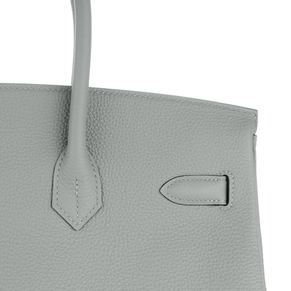 Hermes Togo Birkin 35 Gris Mouette Bleu Agate 19 of 24