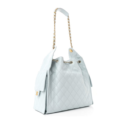 Chanel Caviar Quilted Medium Chanel 25 Handbag Light Blue 4 of 13
