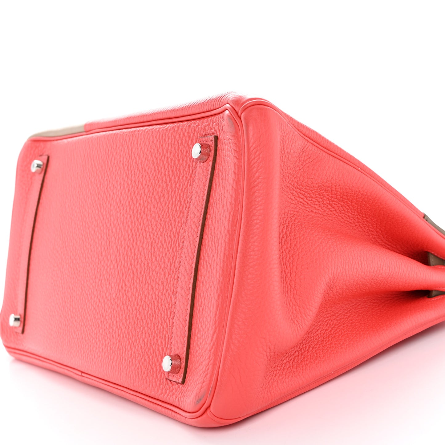 Taurillon Clemence Swift Tri-Color Birkin 35 Rose Jaipur Argile Etoupe