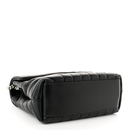 Saint Laurent Calfskin Y Quilted Monogram Small Loulou Chain Satchel Black 4 of 10