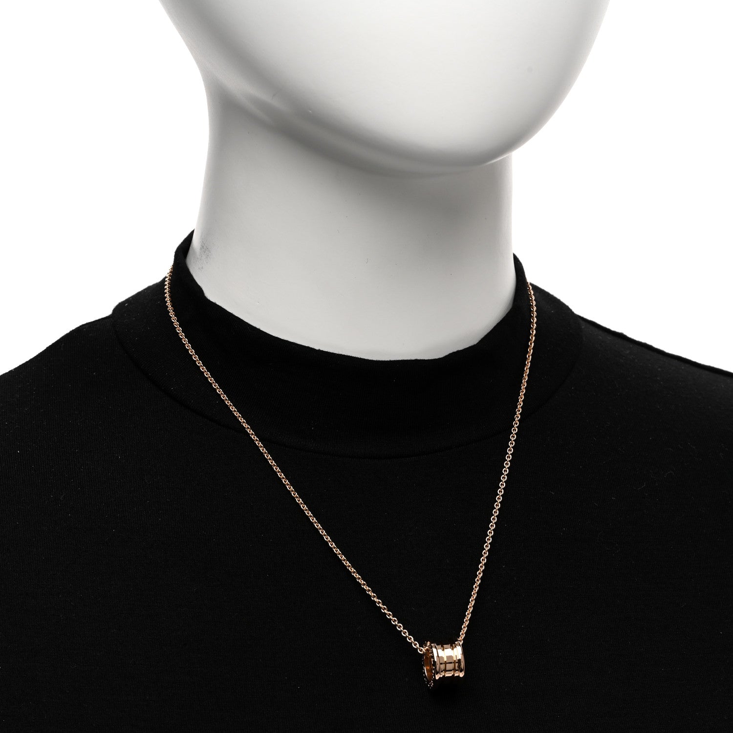 Bulgari 18K Rose Gold B.Zero1 Pendant Necklace 2 of 6