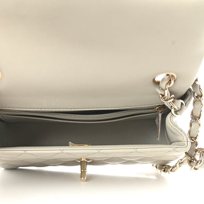 Chanel Lambskin Quilted Mini Rectangular Flap Grey 4 of 10