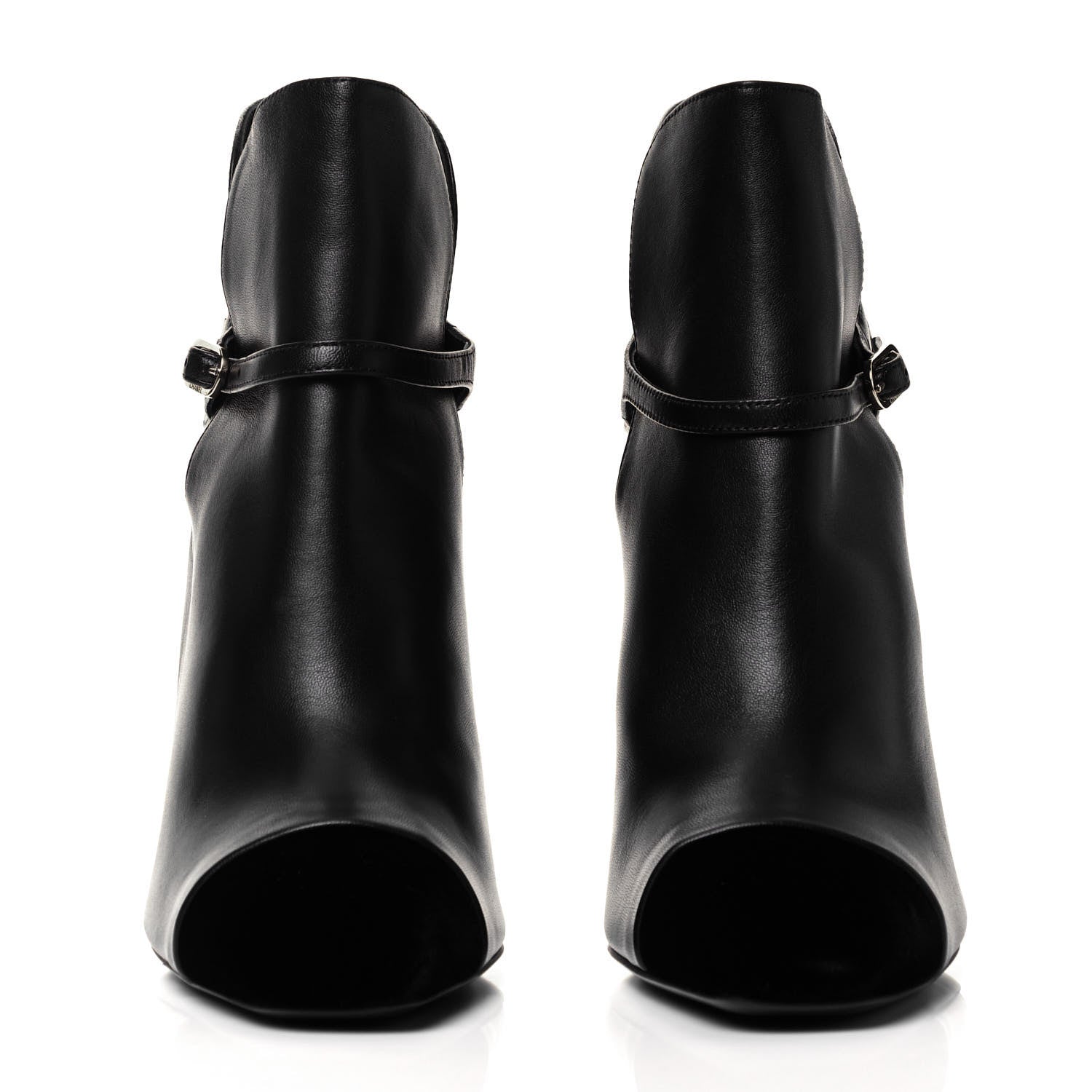 Chanel Lambskin Velvet Cap Toe Logo Short Boots 40 Black 2 of 8