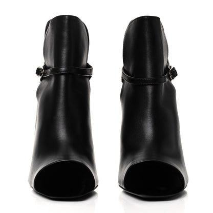 Chanel Lambskin Velvet Cap Toe Logo Short Boots 40 Black 2 of 8