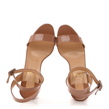 Christian Louboutin Patent Miss Sabina 85 Sandals 39.5 Nude 2 of 13
