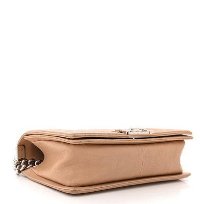 Chanel Caviar Quilted Medium Boy Flap Beige 4 of 14