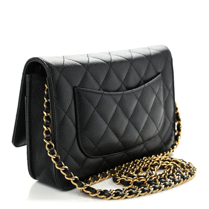 Chanel Caviar Quilted Wallet On Chain Black 3 of 11