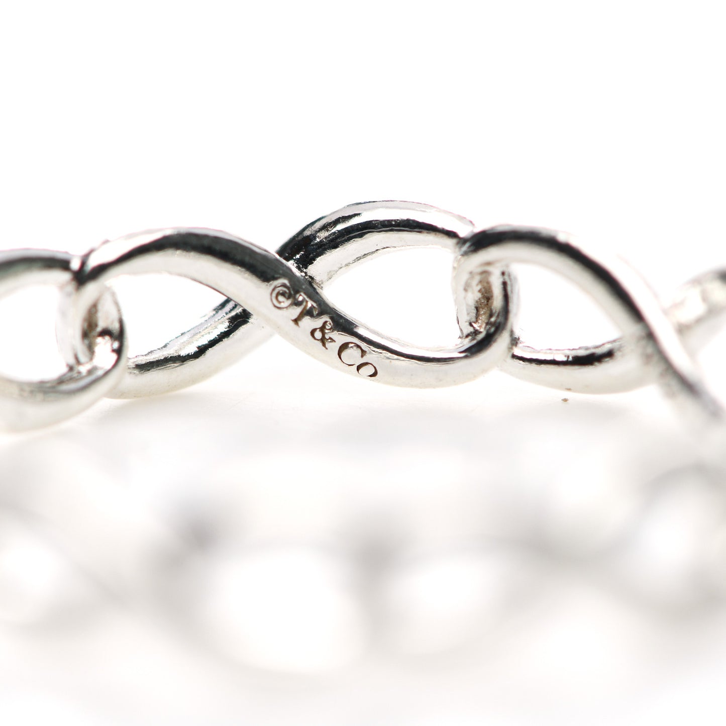 Sterling Silver Narrow Infinity Band Ring 47 4