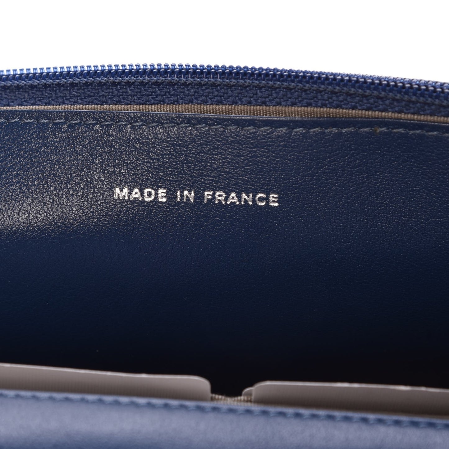 Patent Quilted Brilliant Wallet On Chain WOC Blue
