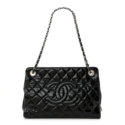 Chanel Patent Quilted Timeless CC Shopping Tote Black 1 of 12
