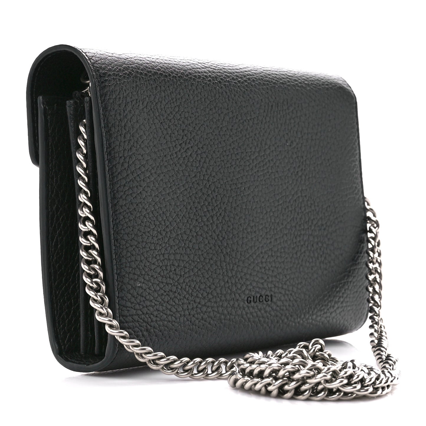 Calfskin Mini Dionysus Chain Wallet Black