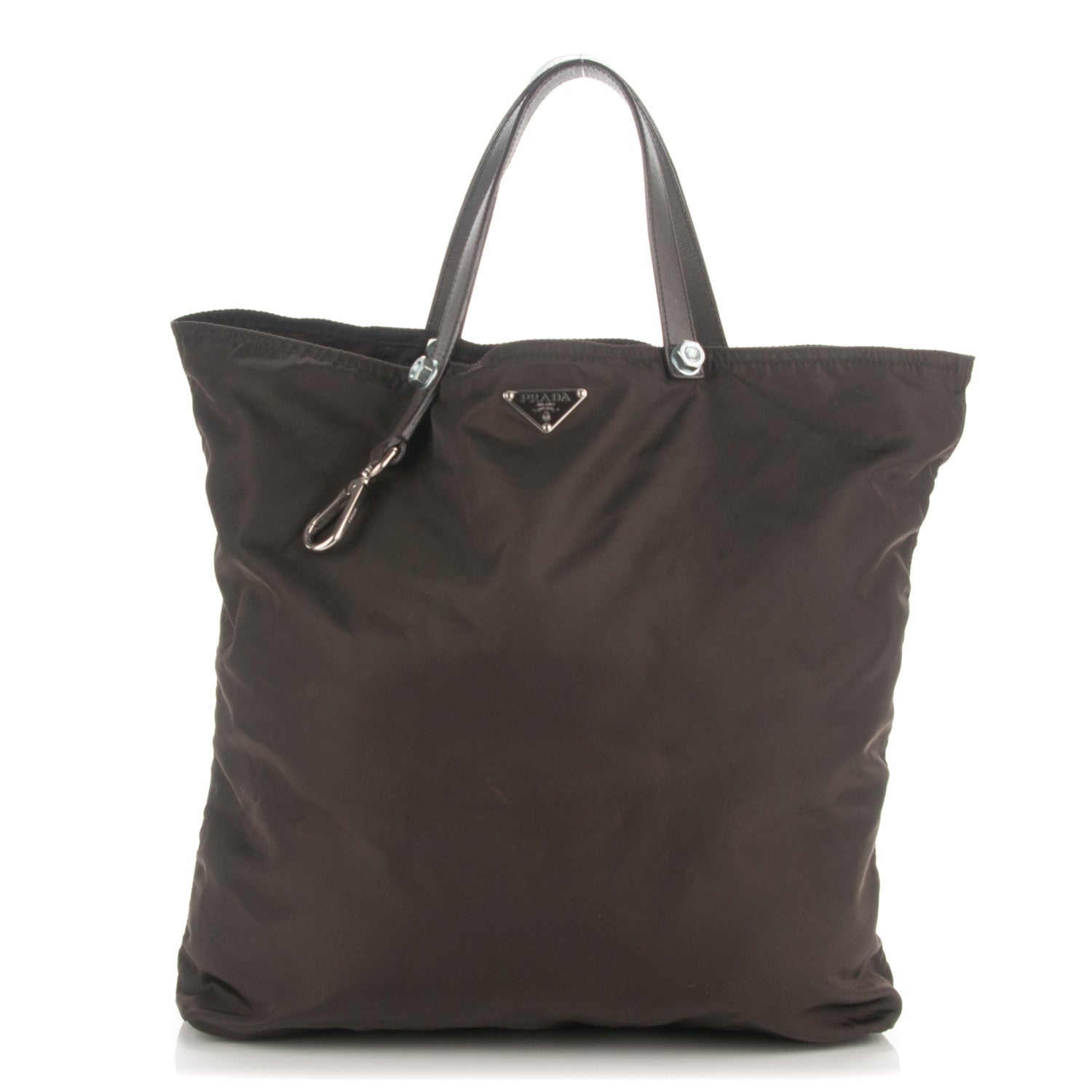 Prada Tessuto Nylon Saffiano Shopping Tote Ebano 1 of 6