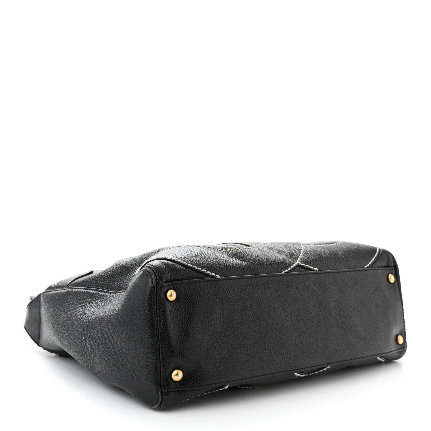 Chanel Caviar CC Stitched Medium Hobo Black 4 of 12