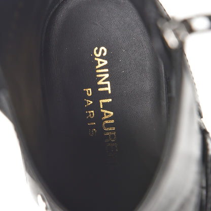 Saint Laurent Calfskin Chain Harness Curtis 80 Ankle Boots 37 Black 7 of 10