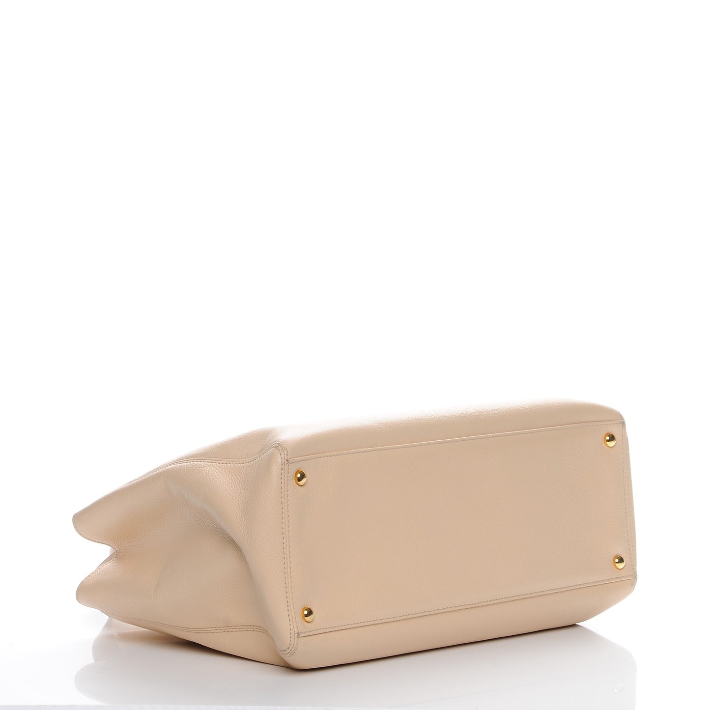 Calfskin Cerf Executive Shopper Tote Light Beige