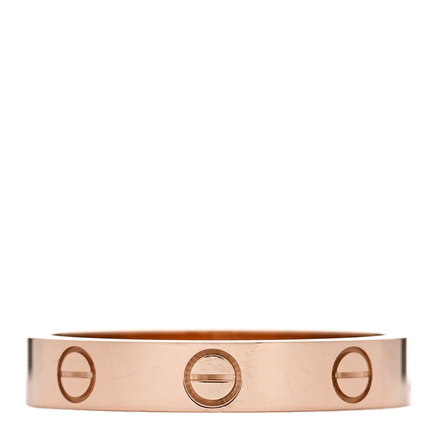 18K Pink Gold 3.5mm LOVE Wedding Band Ring 56 7.5