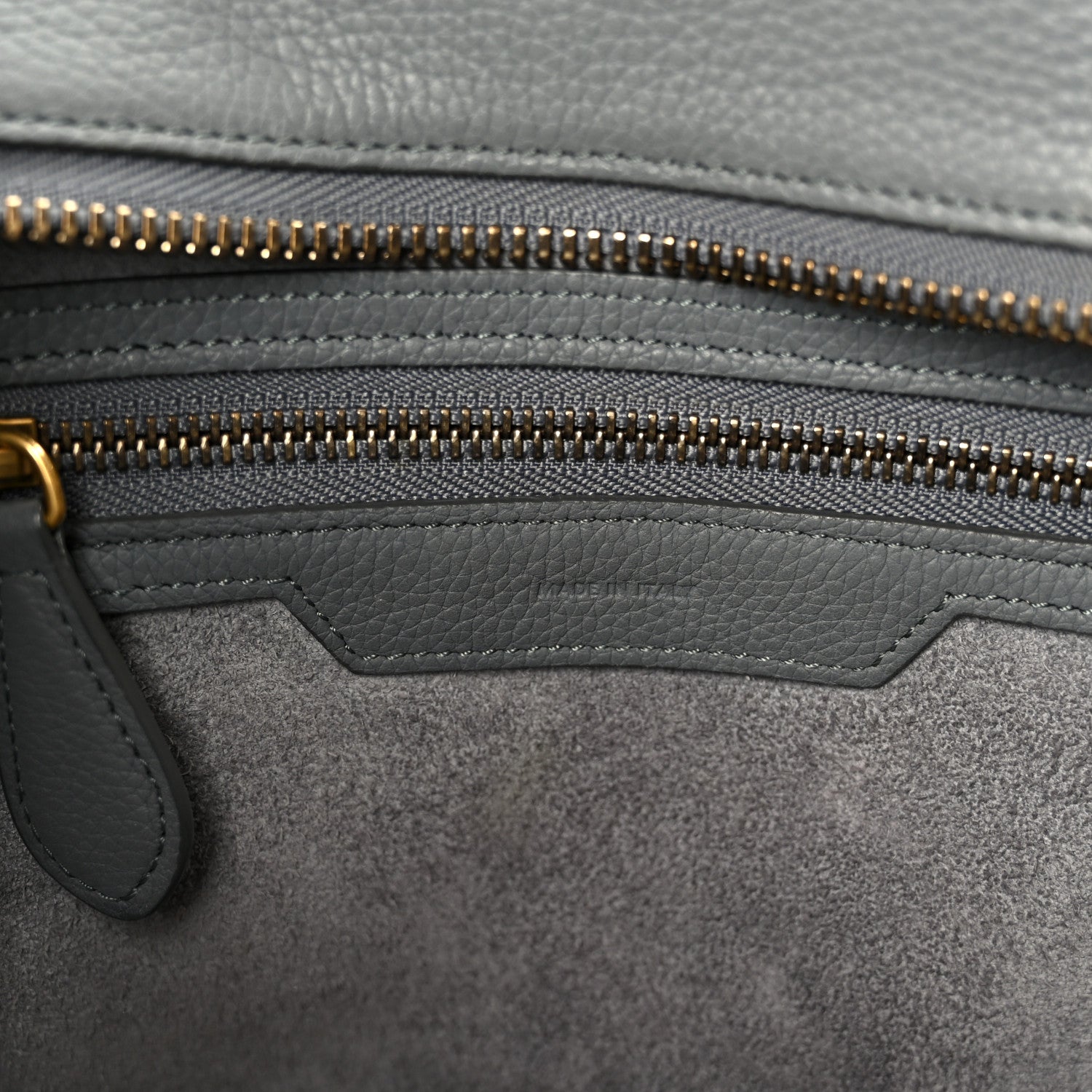 Celine Baby Drummed Calfskin Micro Luggage Kohl 7 of 11