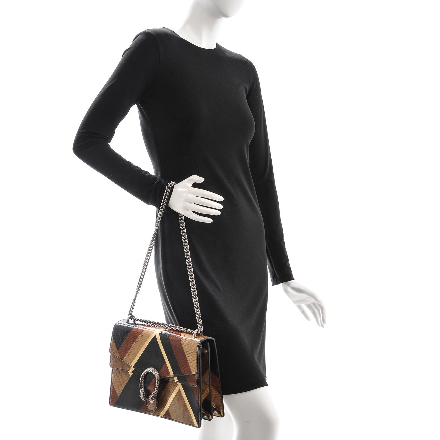 Gucci Ayers Snakeskin Chevron Medium Dionysus Shoulder Bag Multicolor 2 of 6