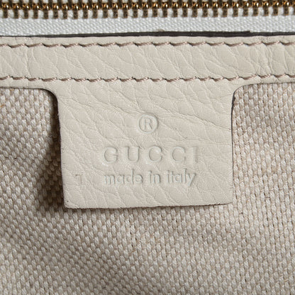 Gucci Pebbled Calfskin Large Soho Shoulder Bag Off White 8 of 9