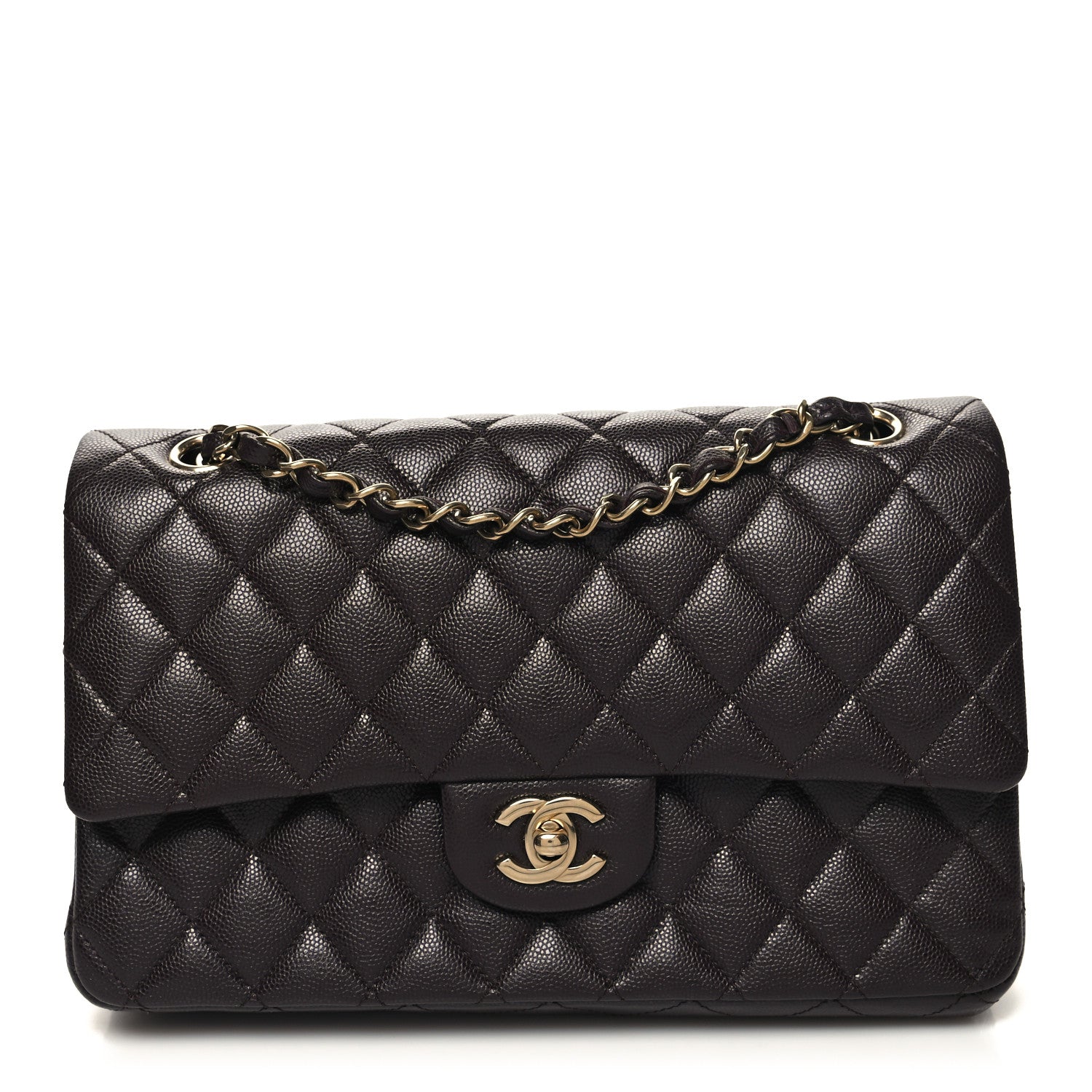 Chanel Caviar Quilted Small Double Flap Dark Brown 1 of 10